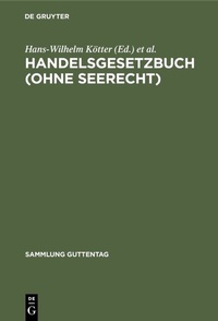Abbildung von: Handelsgesetzbuch (ohne Seerecht) - De Gruyter