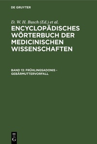 Enlarge image Cover: Frühlingsadonis - Gebärmuttervorfall - De Gruyter