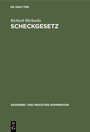 Cover: Scheckgesetz - De Gruyter