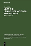 Cover: &Uuml;ber die L&auml;ngenperiode der Internodien - De Gruyter