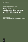 Cover: Hebr&auml;isches W&ouml;rterbuch zu Jeremia - De Gruyter