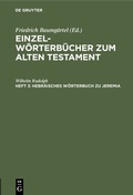 Cover: Hebr&auml;isches W&ouml;rterbuch zu Jeremia - De Gruyter