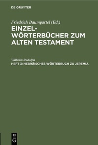 Abbildung von: Hebräisches Wörterbuch zu Jeremia - De Gruyter