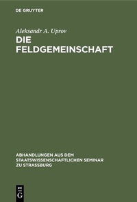 Abbildung von: Die Feldgemeinschaft - De Gruyter Mouton