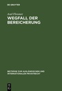 Cover: Wegfall der Bereicherung - De Gruyter