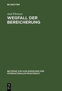 Enlarge image Cover: Wegfall der Bereicherung - De Gruyter