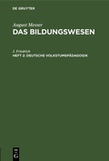 Cover: Deutsche Volkstumsp&auml;dagogik - De Gruyter