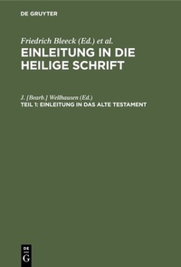 Abbildung von: Einleitung in das Alte Testament - De Gruyter