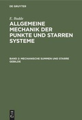 Cover: Mechanische Summen und starre Gebilde - De Gruyter