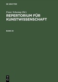Cover: Repertorium f&uuml;r Kunstwissenschaft. Band 23 - De Gruyter
