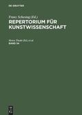 Cover: Repertorium f&uuml;r Kunstwissenschaft. Band 34 - De Gruyter