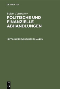 Abbildung von: Die preußischen Finanzen - De Gruyter