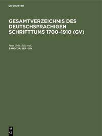 Abbildung von: Sep - Sik - De Gruyter Saur
