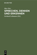 Cover: Sprechen, Denken und Erkennen - De Gruyter