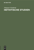 Cover: Hethitische Studien - De Gruyter Mouton