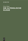 Bild: Die altenglische Elegie - De Gruyter