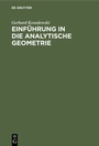 Cover: Einführung in die analytische Geometrie - De Gruyter