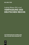 Cover: Verfassung des Deutschen Reichs - De Gruyter