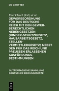 Cover: Gewerbeordnung f&uuml;r das Deutsche Reich - De Gruyter