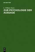 Cover: Zur Psychologie der Aussage - De Gruyter