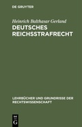 Cover: Deutsches Reichsstrafrecht - De Gruyter