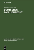 Cover: Deutsches Familienrecht - De Gruyter
