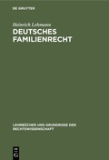 Cover: Deutsches Familienrecht - De Gruyter