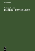 Cover: English etymology - De Gruyter Mouton