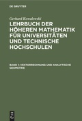 Cover: Vektorrechnung und analytische Geometrie - De Gruyter