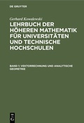 Cover: Vektorrechnung und analytische Geometrie - De Gruyter