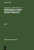Cover: B&uuml;rgerliches Gesetzbuch - De Gruyter