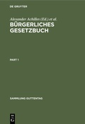 Cover: B&uuml;rgerliches Gesetzbuch - De Gruyter