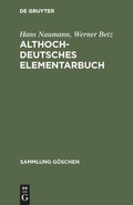 Cover: Althochdeutsches Elementarbuch - De Gruyter Mouton