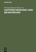 Cover: Unterscheidung und Bewahrung - De Gruyter Mouton