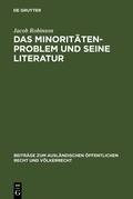 Cover: Das Minorit&auml;tenproblem und seine Literatur - De Gruyter