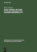 Cover: Das englische Konkursrecht - De Gruyter