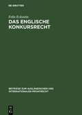Cover: Das englische Konkursrecht - De Gruyter
