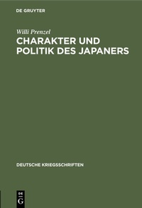 Bild: Charakter und Politik des Japaners - De Gruyter