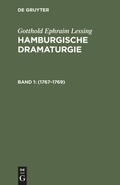 Cover: Hamburgische Dramaturgie: 1767-1769, Band 1/2 - De Gruyter
