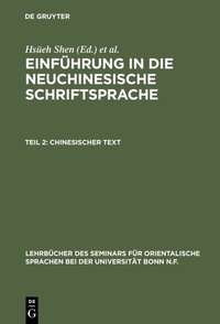 Abbildung von: Chinesischer Text - De Gruyter Mouton