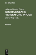 Cover: Dichtungen in Versen und Prosa - De Gruyter