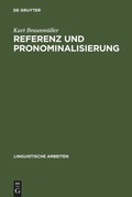 Cover: Referenz und Pronominalisierung - De Gruyter