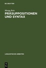 Cover: Präsuppositionen und Syntax - De Gruyter