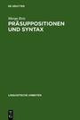 Cover: Pr&auml;suppositionen und Syntax - De Gruyter