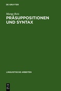 Cover: Pr&auml;suppositionen und Syntax - De Gruyter