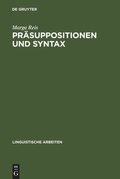 Cover: Pr&auml;suppositionen und Syntax - De Gruyter