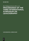 Cover: Proceedings of the Third International Symposium on Lexicography - De Gruyter