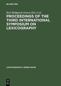 Abbildung von: Proceedings of the Third International Symposium on Lexicography - De Gruyter