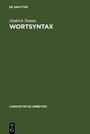 Cover: Wortsyntax - De Gruyter