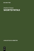 Cover: Wortsyntax - De Gruyter